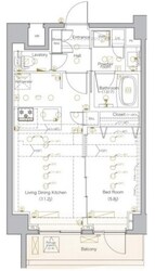 DIPS北千住の物件間取画像